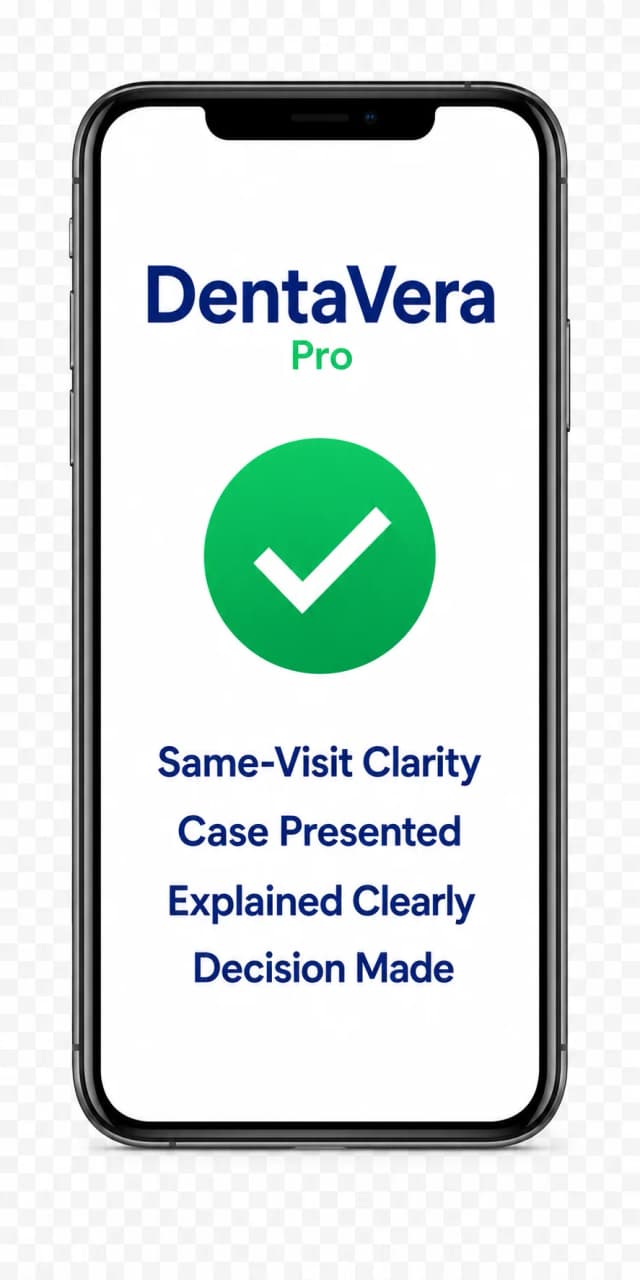 DentaVera Pro mobile - Same-Visit Clarity